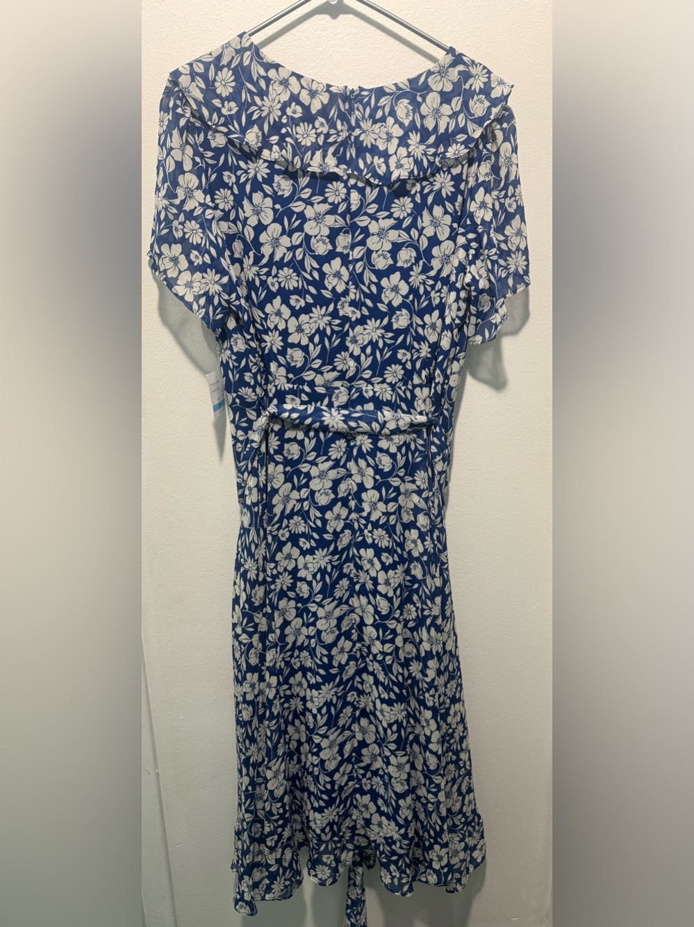 NWT Gabby Skye Blue Floral Midi Dress - Women's - Picture 6 of 8